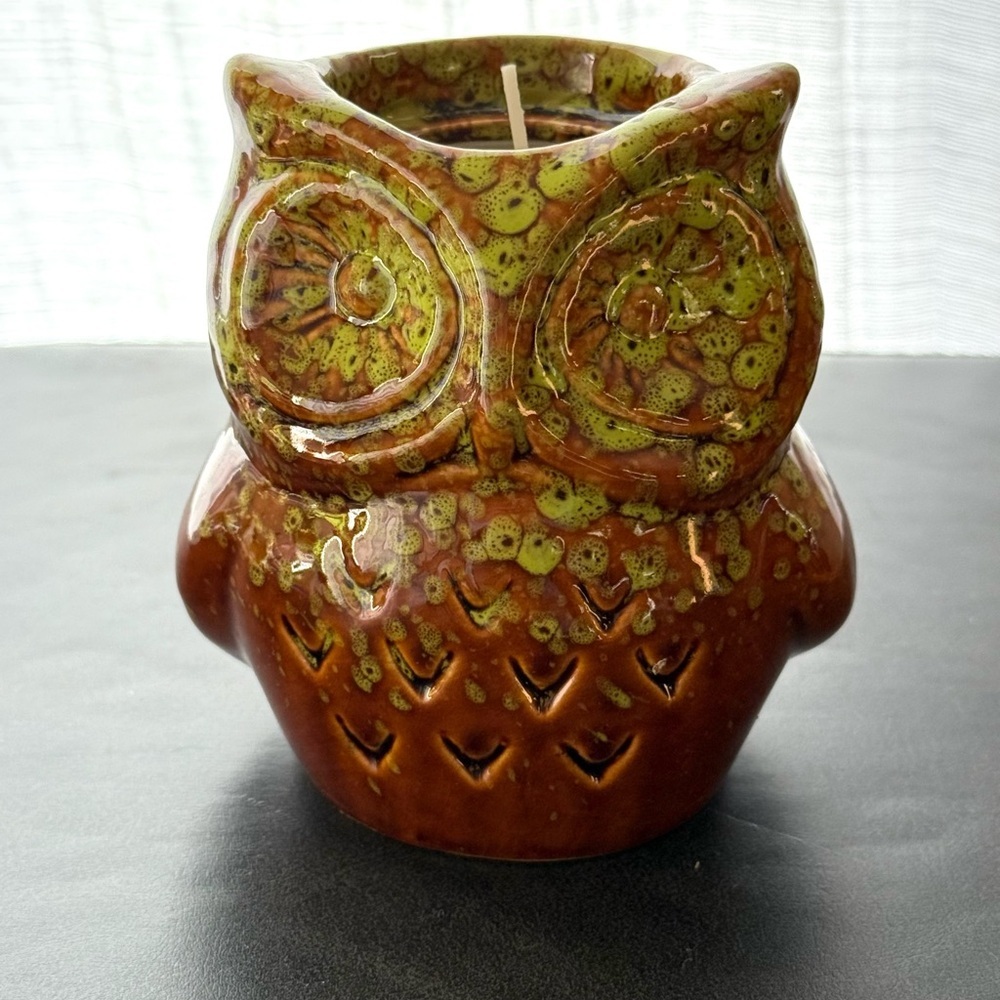 Owl Shaped Ceramic citronella Candle Holder set of 2